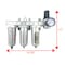 All Tool Depot 3/4" NPT HEAVY DUTY 4 Stages Filter Regulator Coalescing Desiccant Dryer System (AUTO DRAIN) F-FLMR766NA - alternate 6